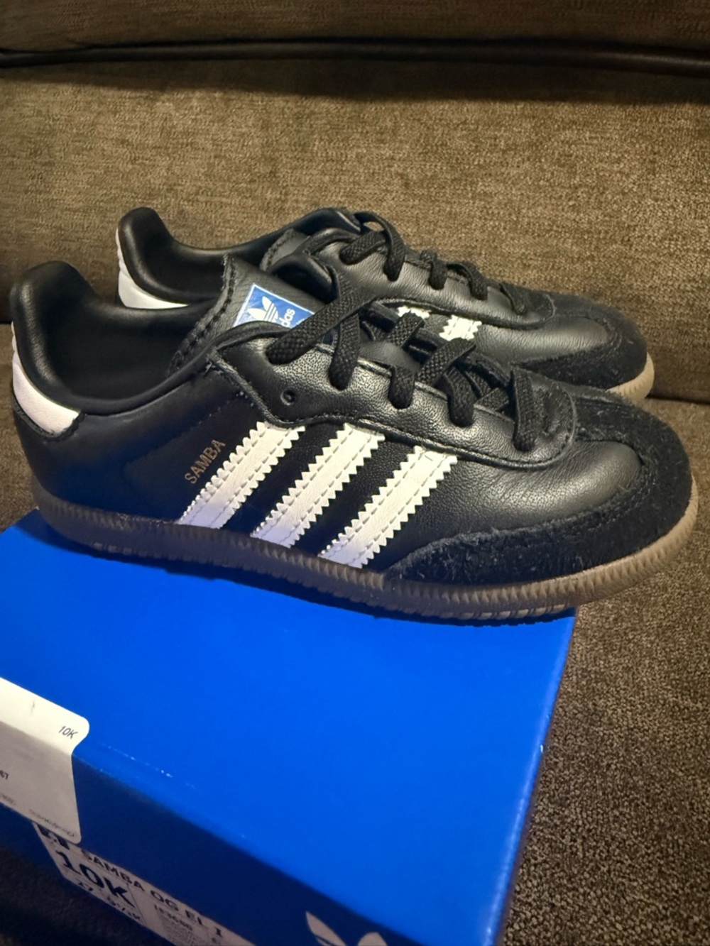 adidas Kids Black and White Samba Sneaker